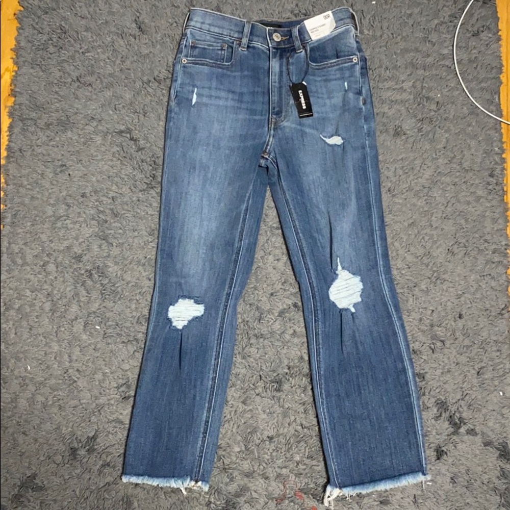 Cropped Straight High Rise Jeans